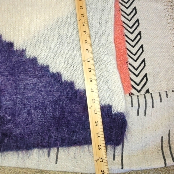 NEVA McINTOSH 100% SCOTTISH WOOL GEOMETRIC PURPLE SWEATER, SZ MEDIUM/LARGE - Picture 11 of 14